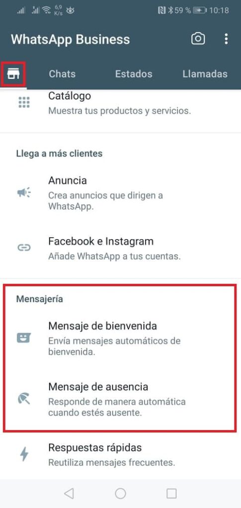 como automatizar respuestas whatsapp business